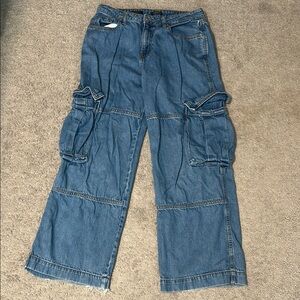 Wild Fable Blue Flare Wide Leg Jeans